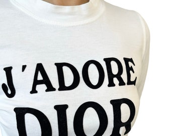 Christian Dior Vintage J'ADORE Logo Long Sleeve Top #38 T Christian Dior Vintage J'ADORE Logo Long Sleeve Top #38 T