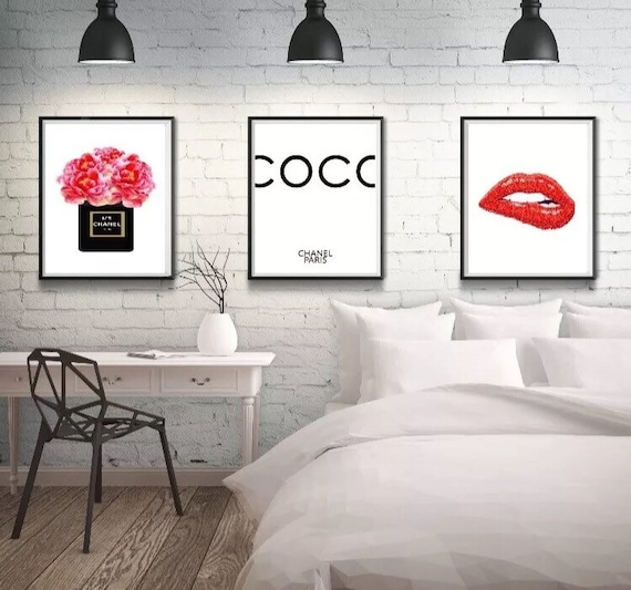 Red Chanel Perfume Wall Art