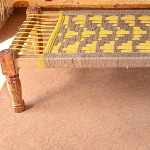 Handmade Indian Traditional Charpai Bed Indian Village Decor Khatiya Charpai Unique Charpai Bed(Cot) For decoration Woven Bed Charpai