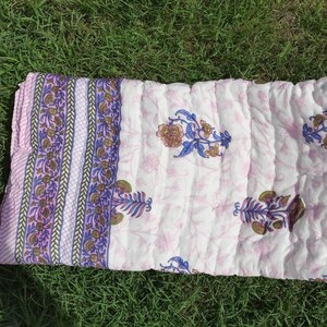 Forest plants unique color combinations handmade quilt large and 100% cotton soft quilt
