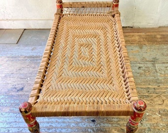 Cama tradicional india, muy hermosa, decoración única, khaat (cuna) para el hogar moderno, muebles vintage, cama charpai de madera, muebles para el hogar