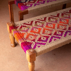 Pretty Daybed For Indoor and Outdoor Colorful Indian Handwoven Charpoy Bed For Modern Décor Beautiful Daybed For Indoor and Outdoor