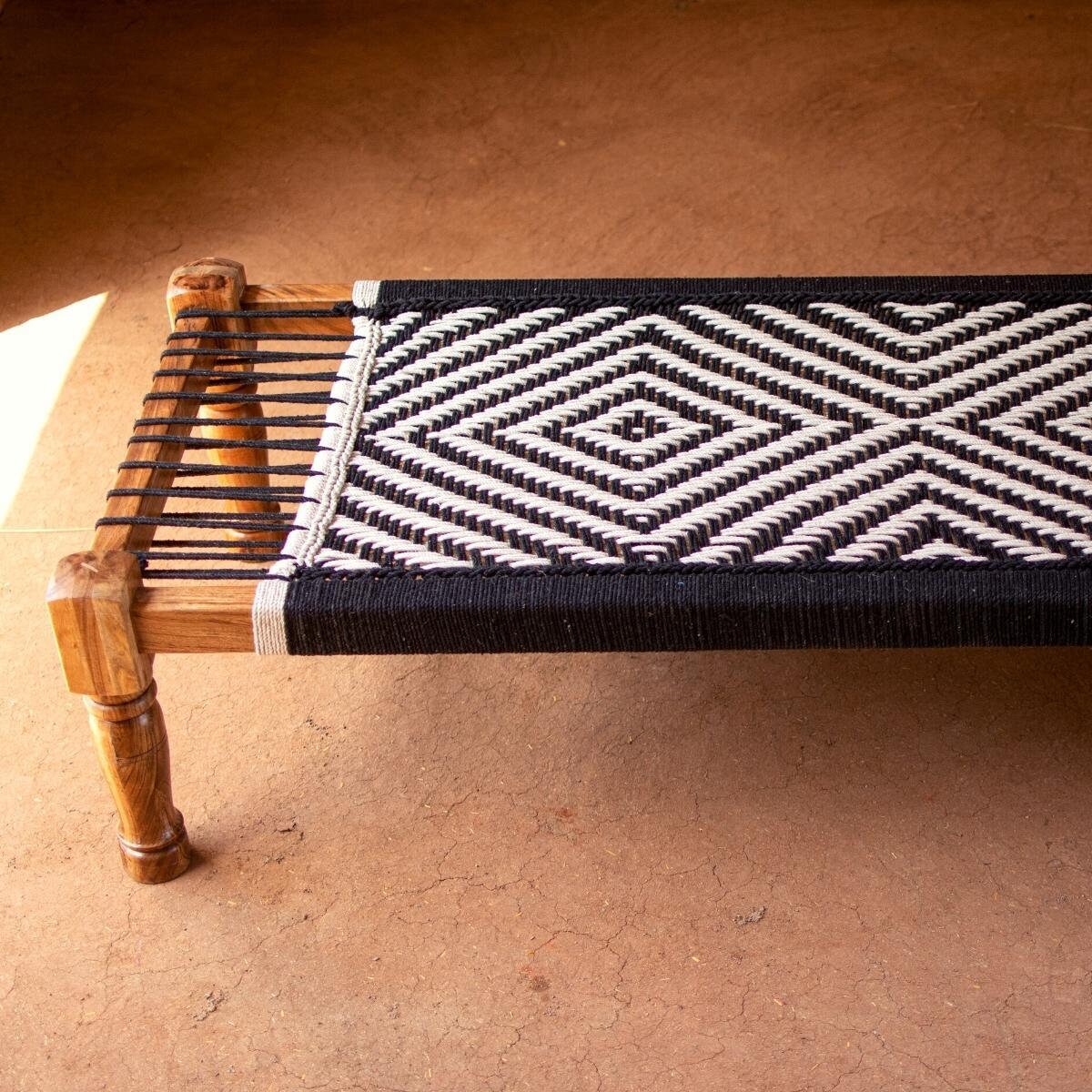Diamond Weaving Pattern Traditional Indian Charpoy Bed Trending Décor ...