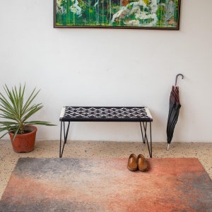 Bird Wooden Bench Beautiful Bird Weaving Pattern Sustainable Furniture Modern Bench Unique Bench For Balcony Handwoven Bench For Decoration
