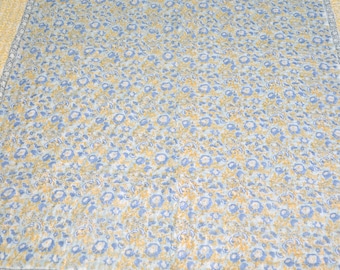 Edredón combinado sólido amarillo y azul, edredón tamaño cama doble hecho de algodón para dos personas, cálido y suave