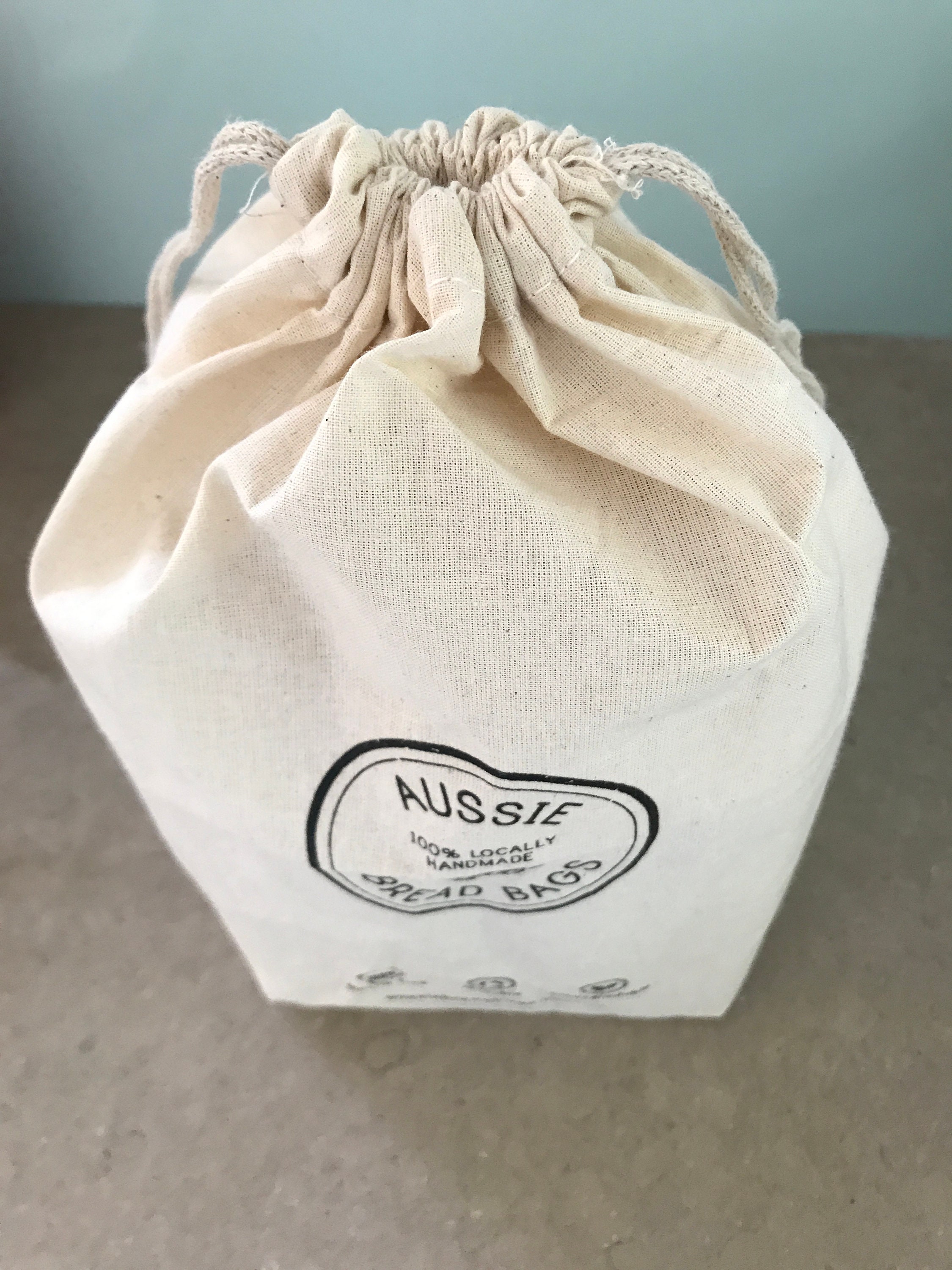 3 X Reusable Bread Bag Drawstring Calico Biodegradable Etsy UK