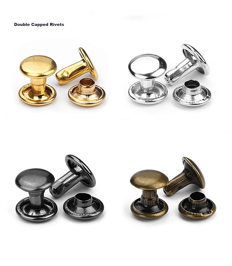 100sets ( 200 Pieces) Single or Double Capped Rivets 7mm 9 Mm 10mm - Etsy