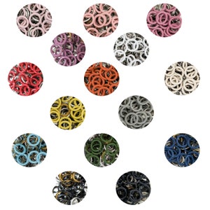Hobby Trendy 9.5 mm Prong Open Ring Snaps in 15 colors-  50 Sets