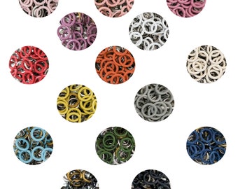 Bottoni automatici ad anello aperto con punta da 9,5 mm Hobby Trendy in 15 colori - 50 set