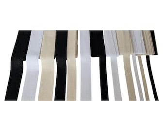 5 Yard Cotton Twill Tape Ribbon, 4 different widths of Soft Natural Webbing Tape Herringbone Tape for Sewing DIY Craft