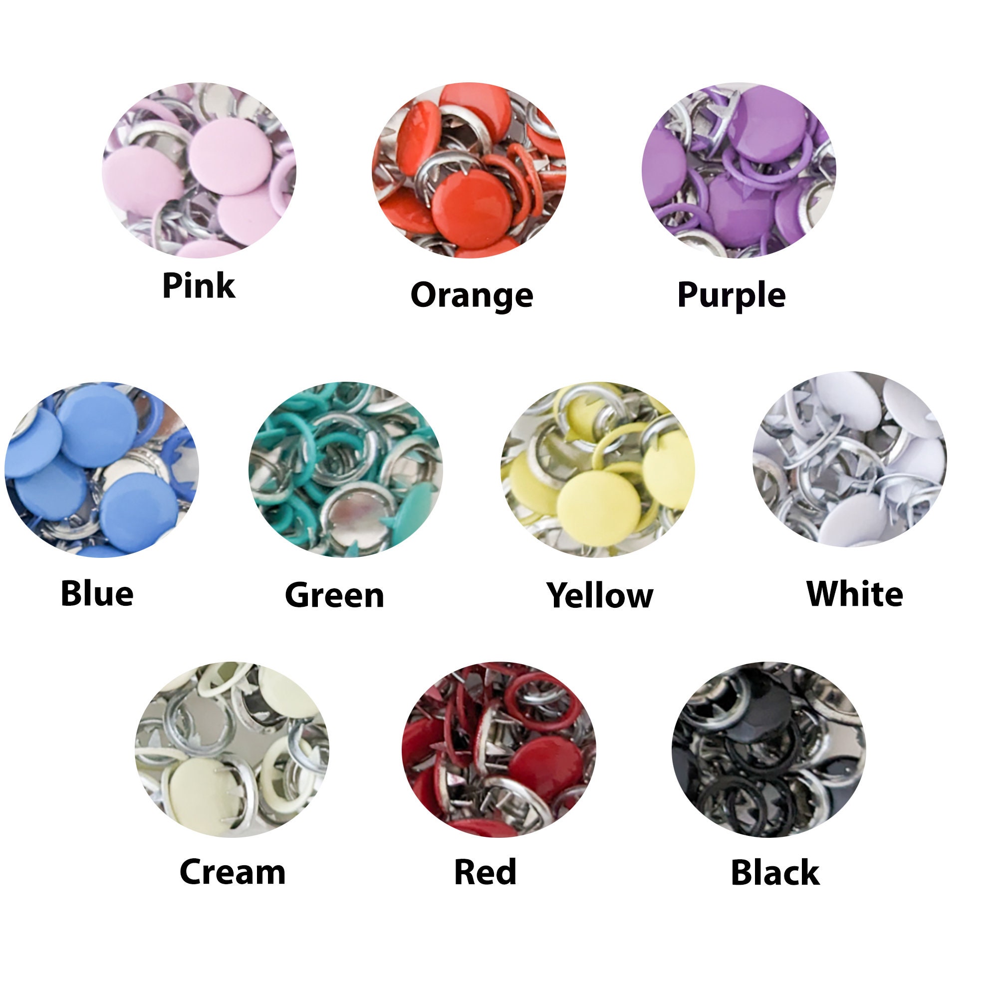 Color Snap Fasteners 