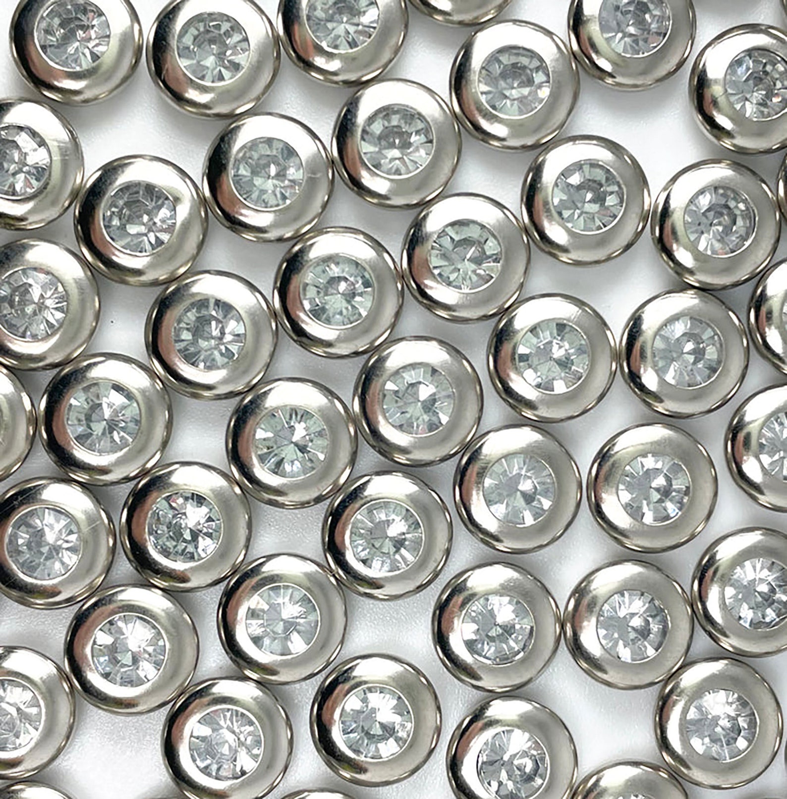 Crystal Rhinestone Rivets 9mm 7mm Double Cappped 9.5mm and 7.5mm Single ...
