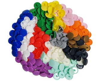Hobby Trendy Glossy Colors Plastic Snaps T3, T5 and/or T8 Snaps set 260 Snaps 13 colors 20 each