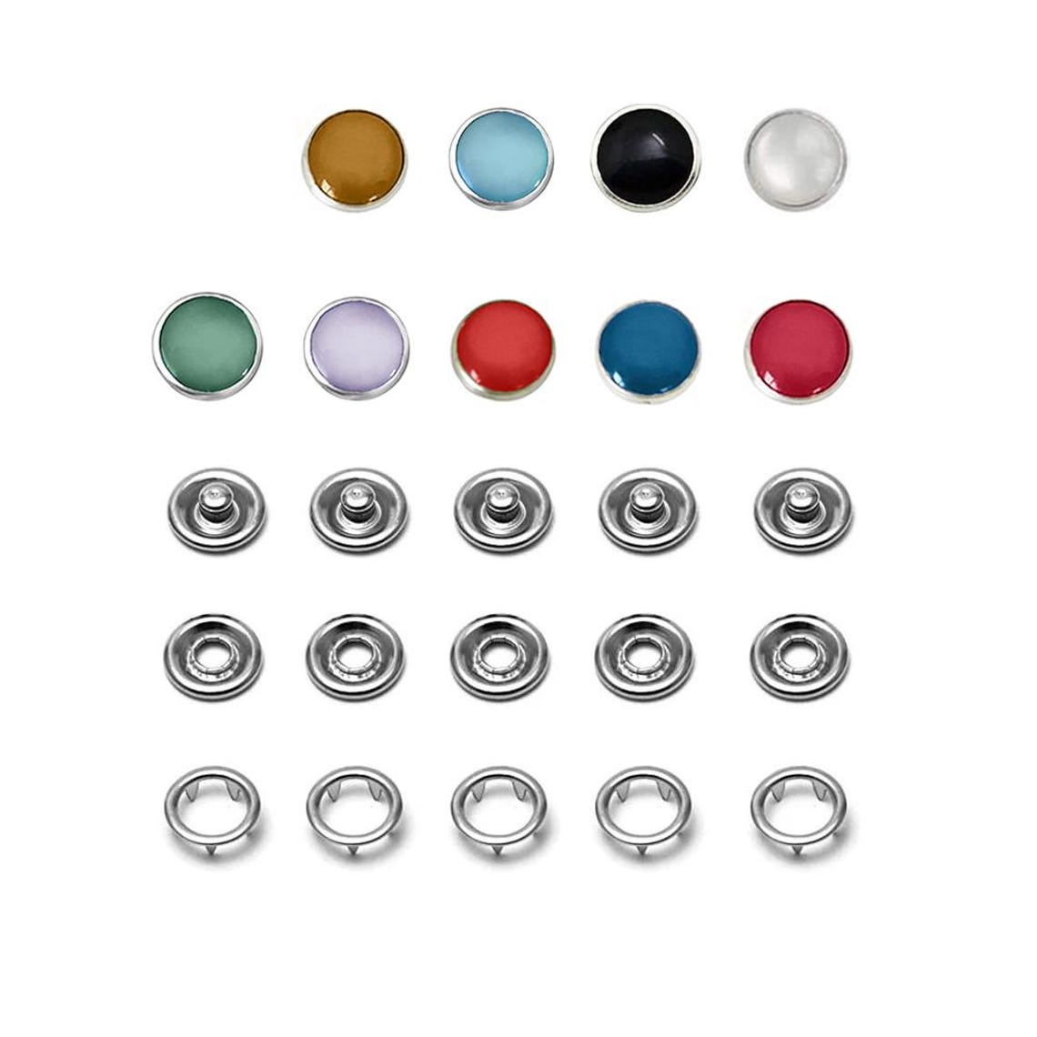 9.5mm Pearl Capped Colorful Prong Snaps - Etsy