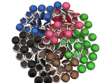 Boutons-pression à broches colorés de 9,5 mm, 20 ou 50 ensembles pour accessoires de sacs de chemise