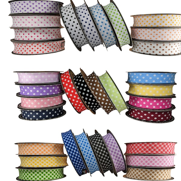 Patterned Plaid Polka dot  Bias Binding Tape (Single Fold) 20mm-13/16inch (10meters-10.93yds) DIY Garment Accessories 33 colors