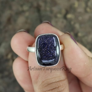 Pendentif Reiki Talisman SUN SITARA En Pierre Du Soleil Bleu Nuit Avec Paillettes - Alliage Argenté