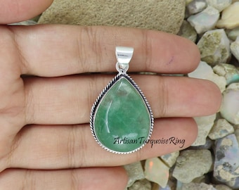 835 Argent - Collier et pendentif - Aventurine - Forme de - Catawiki