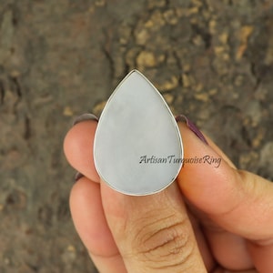 Mother Of Pearl Ring, 925 Silver Ring, Women Ring, Large Gemstone Ring, Healing Gemstone Ring, Statement Ring, Proposal Ring, Gift For Her