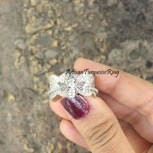 Anillo giratorio de mariposa, anillo de plata de ley, anillo giratorio, anillo para la ansiedad, anillo con diseño de mariposa, anillo hecho a mano, anillo de meditación, regalo para ella