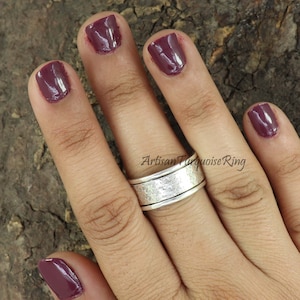 Star Textured Spinner Ring, Sterling Silver Ring, Worry Ring, Star Spinner Ring, Fidget Ring, Handmade Ring, Meditation Jewelry,Gift For Her