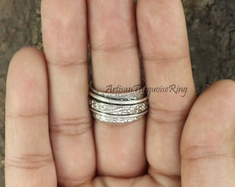 Three Tone Spinner Ring, Sterling Silver Ring, Thumb Ring, Anxiety Ring, Fidget Ring, Spinner Handmade Ring, Meditation Ring, Gift For Her