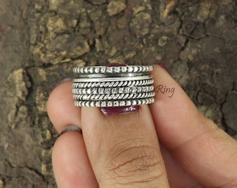 Silber Spinner Ring: Breite Band Fidget Ring, Meditation Schmuck