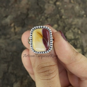 Mookite Jasper Ring, 925 Sterling Silver Ring, Statement Ring, Healing Stone Ring, Women Ring, Engagement Ring, Handmade Ring, Gift For Her
