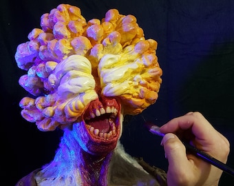 Clicker from "The Last of Us" - lifesize platinum silicone bust