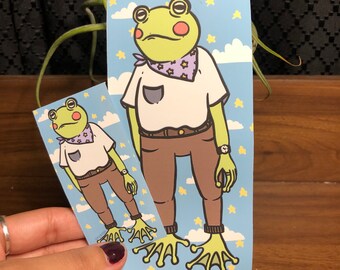 Frog Illustration Sticker