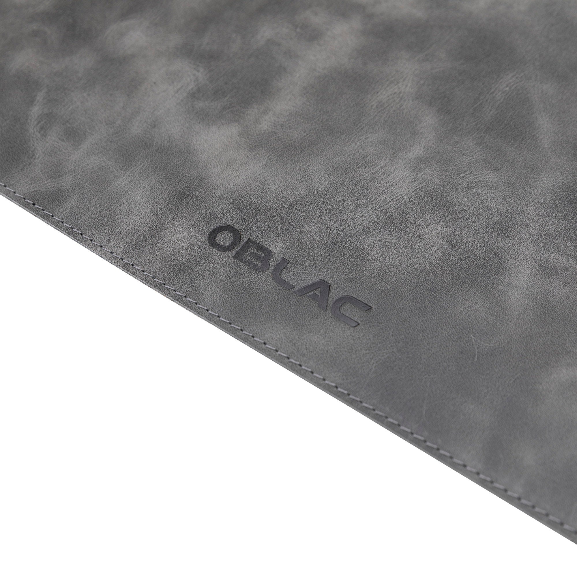 Desk mat in gray full calf leather desk pad best office gift | Etsy