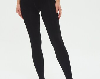 pure and good faux fur lined leggings