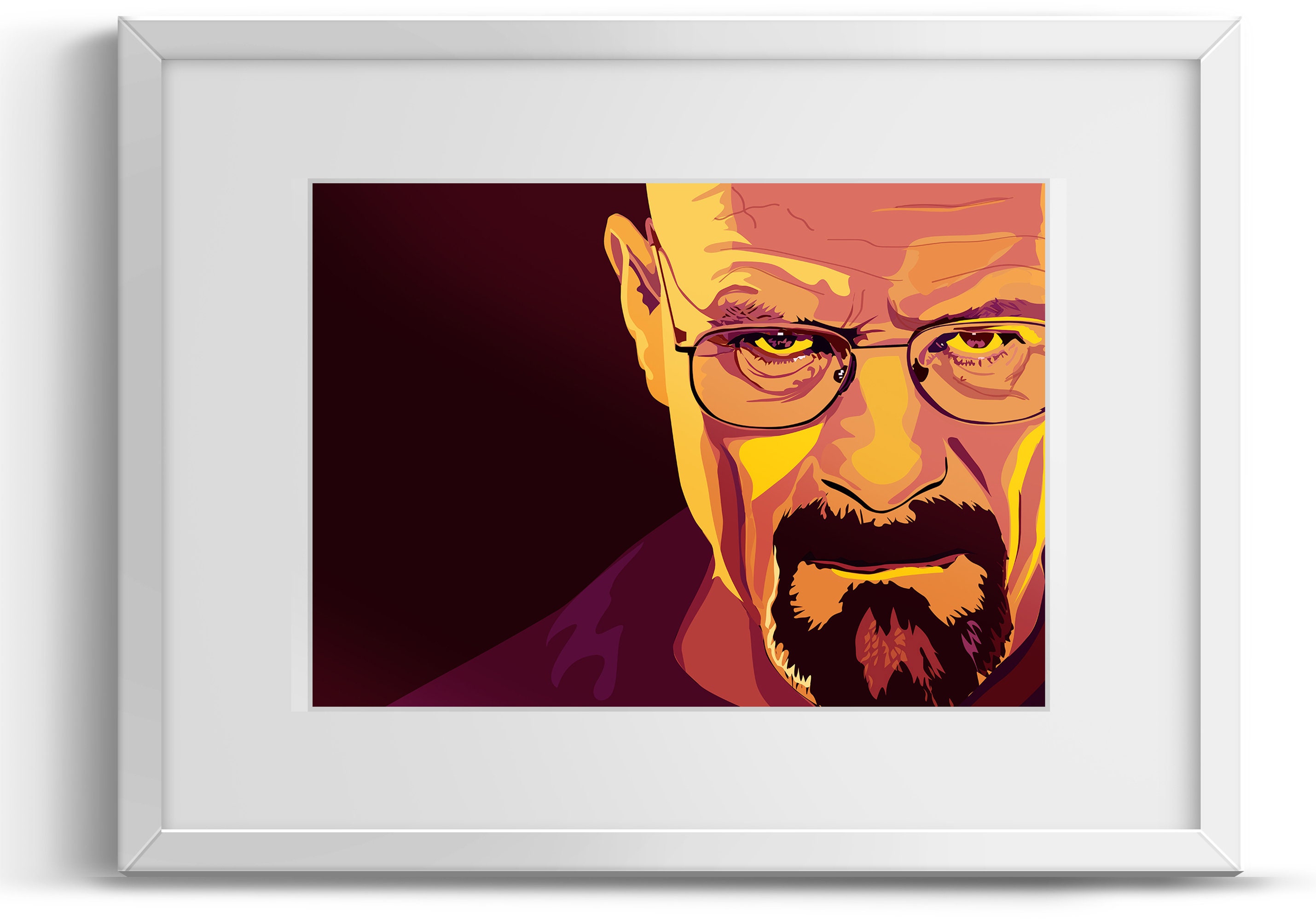 Walter White Breaking Bad Wall Art A2 A3 A4 A5 Etsy