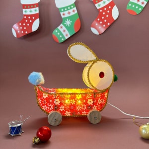 Regalo del Festival del Medio Otoño, regalo del Año del Conejo, linternas Qinhuai, linternas de conejo, linternas para niños