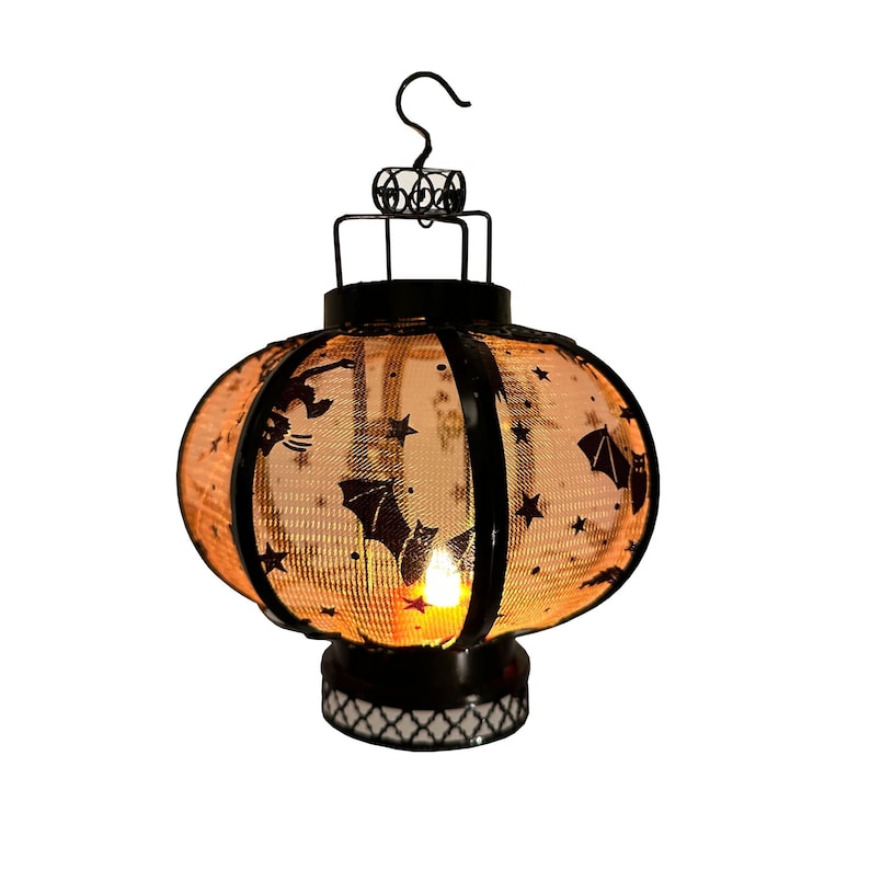 Festival Lantern Halloween Lanterns Wire Lanterns Gauze Etsy