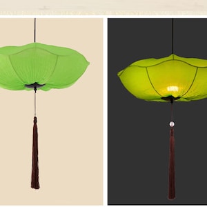 Lanternes peintes à la main, lanternes de peinture classiques, lanternes de peinture à l'encre, lanternes chinoises Vert
