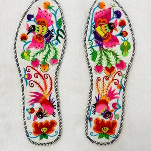 Centuries of inheritance, insoles sewn by grandma, handmade insoles with cotton threads