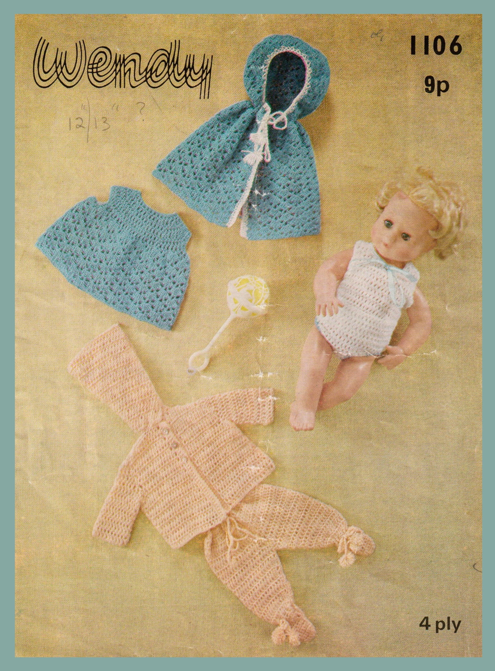 vintage crochet doll clothes