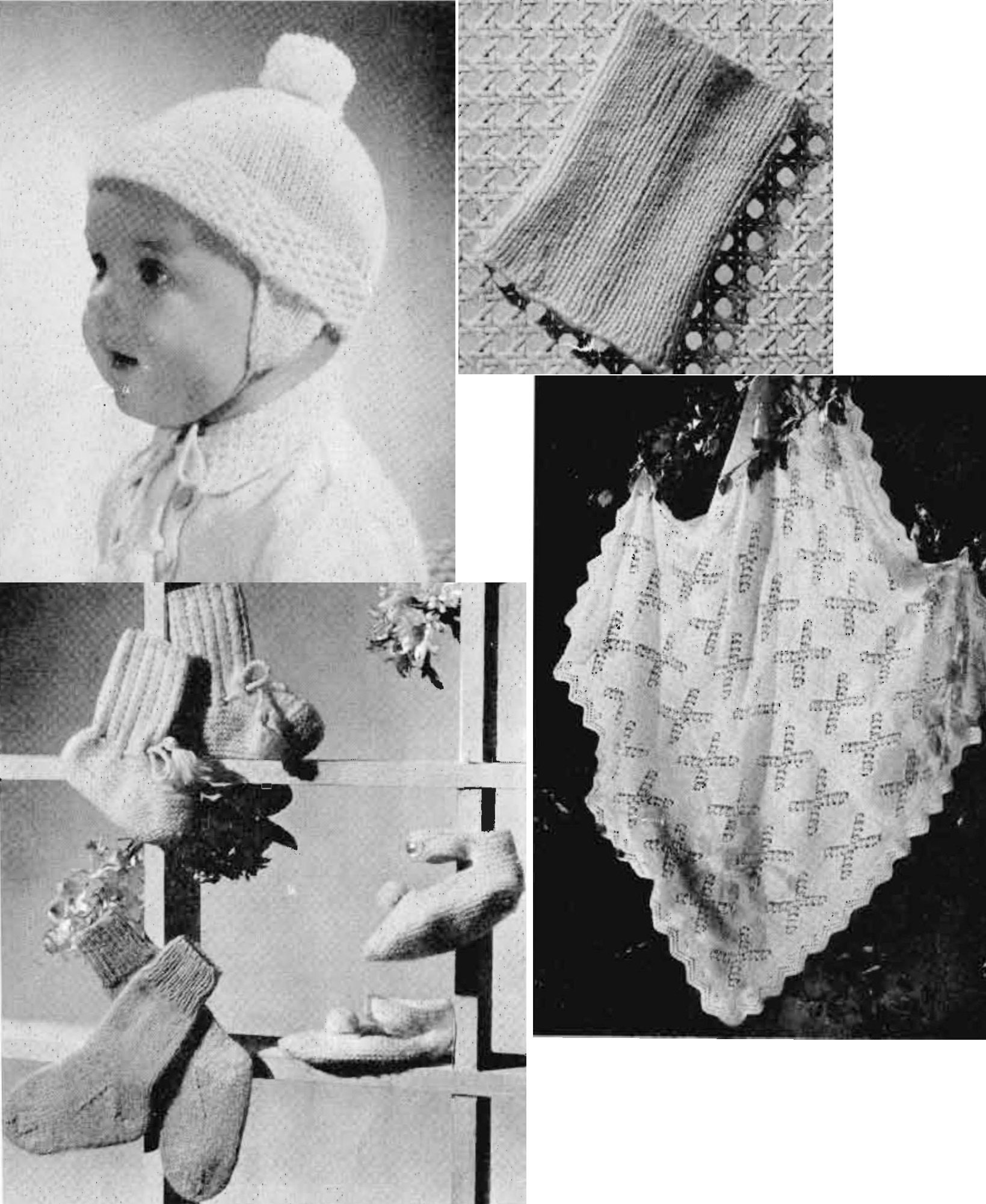 PDF Vintage Baby Knitting Patterns P&B SC34 Cardigan Ducks Coat Vest