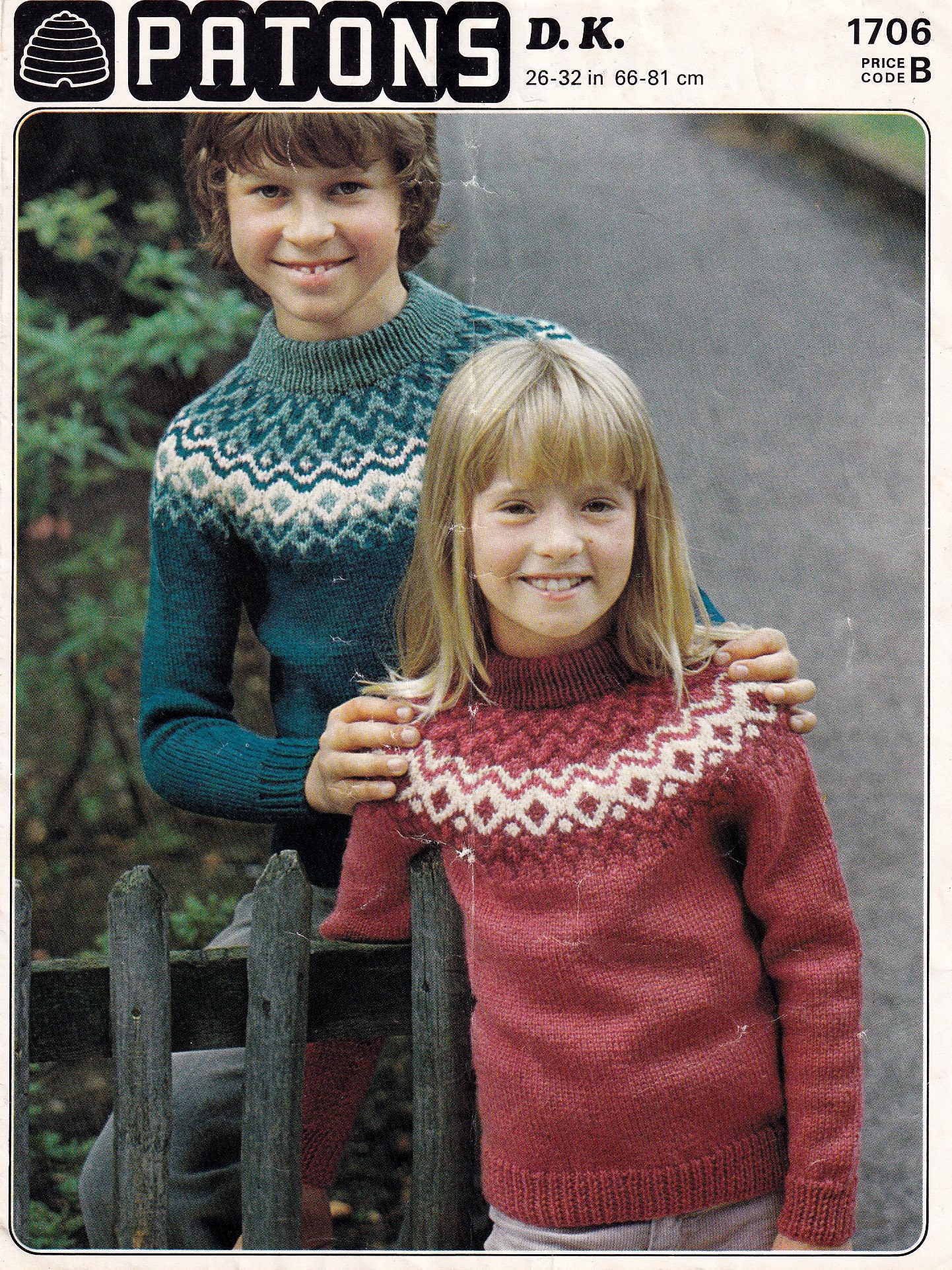 Patons 1706 Children's Yoke Knitting Pattern PDF Download Sizes 26 to ...