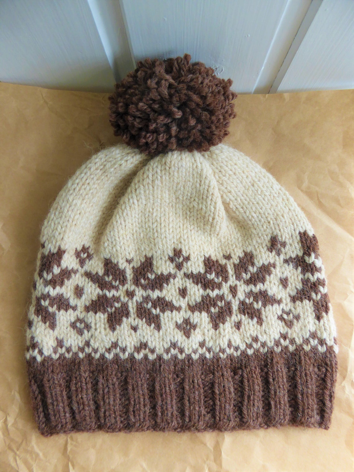 Traditional Norwegian Knitted Hat. Hand knitted Hat in Wool Etsy