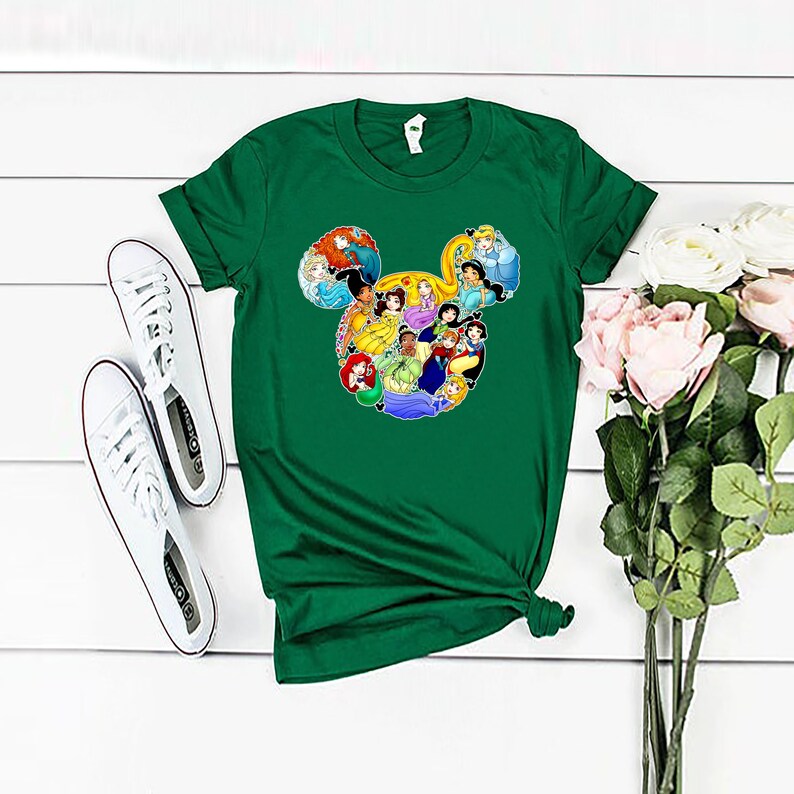 Disney Princess Shirt Disney Shirt Mickey Head Shirt Disney Etsy