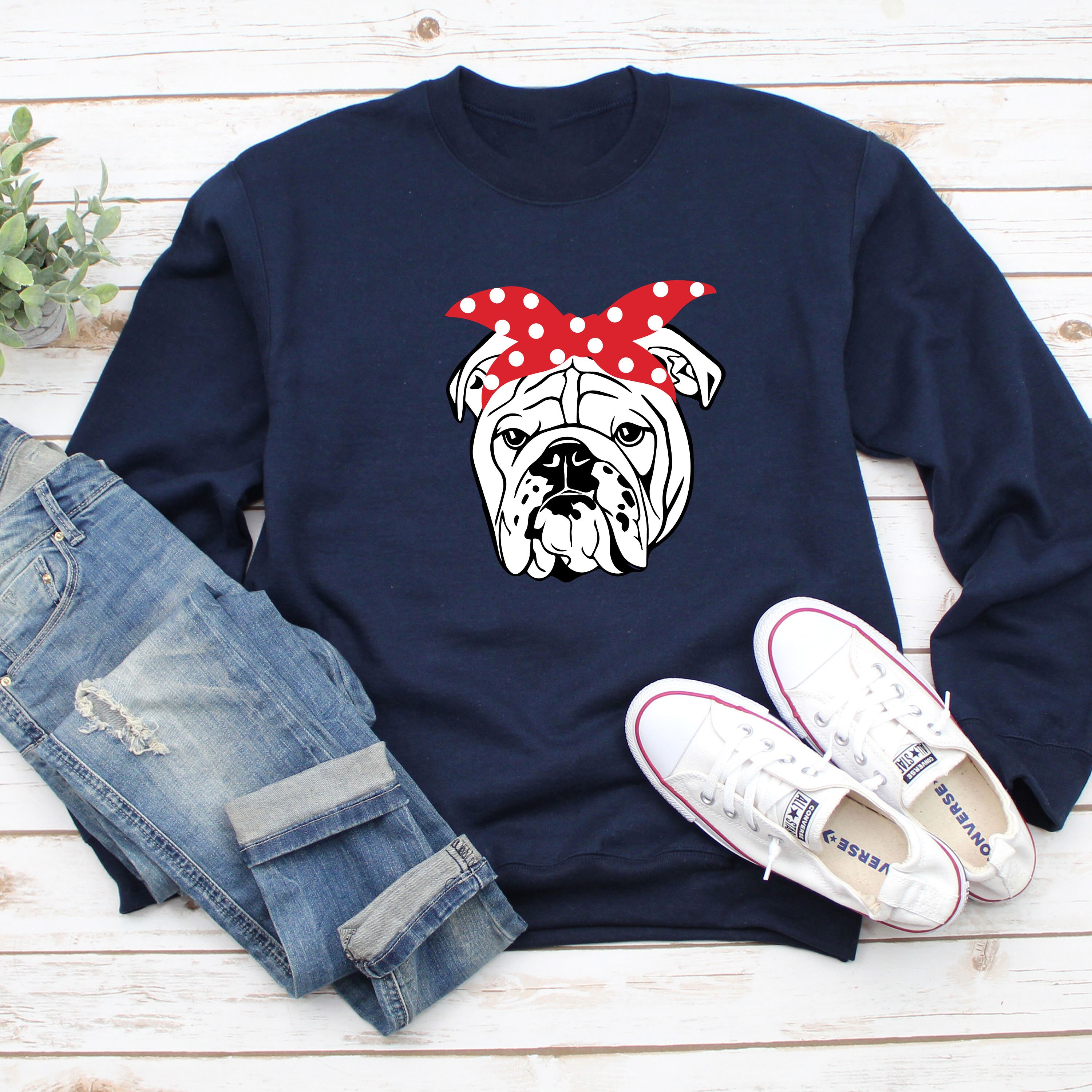 English Bulldog Sweatshirt Hipster Bulldog Dog Hoodie Etsy