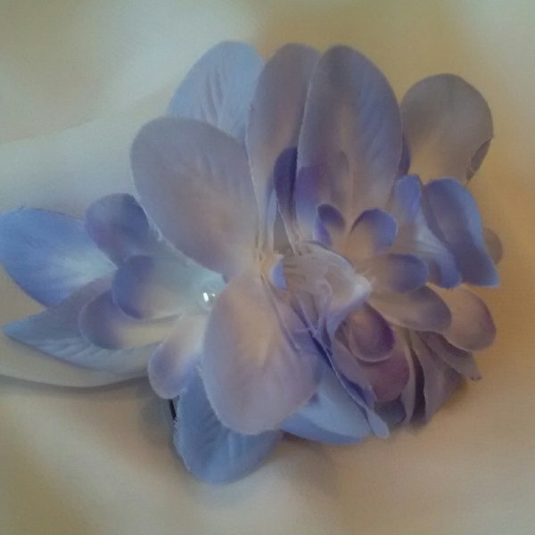 Fleur cheveux orchidée,soie artificielle, romantique, exotisme