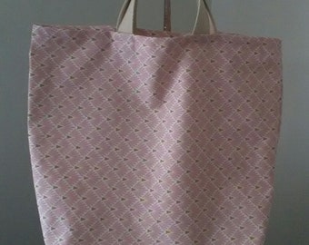 Sac de courses pliable tote bag  rose