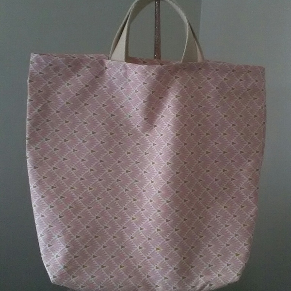 Sac de courses pliable tote bag  rose