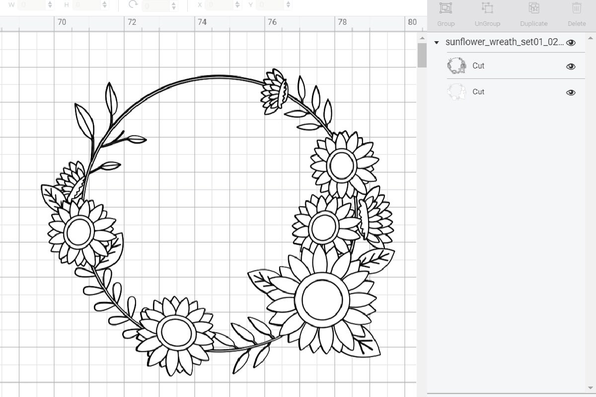 6 Sunflower wreath Bundle with black and wite SVG and clipart Etsy