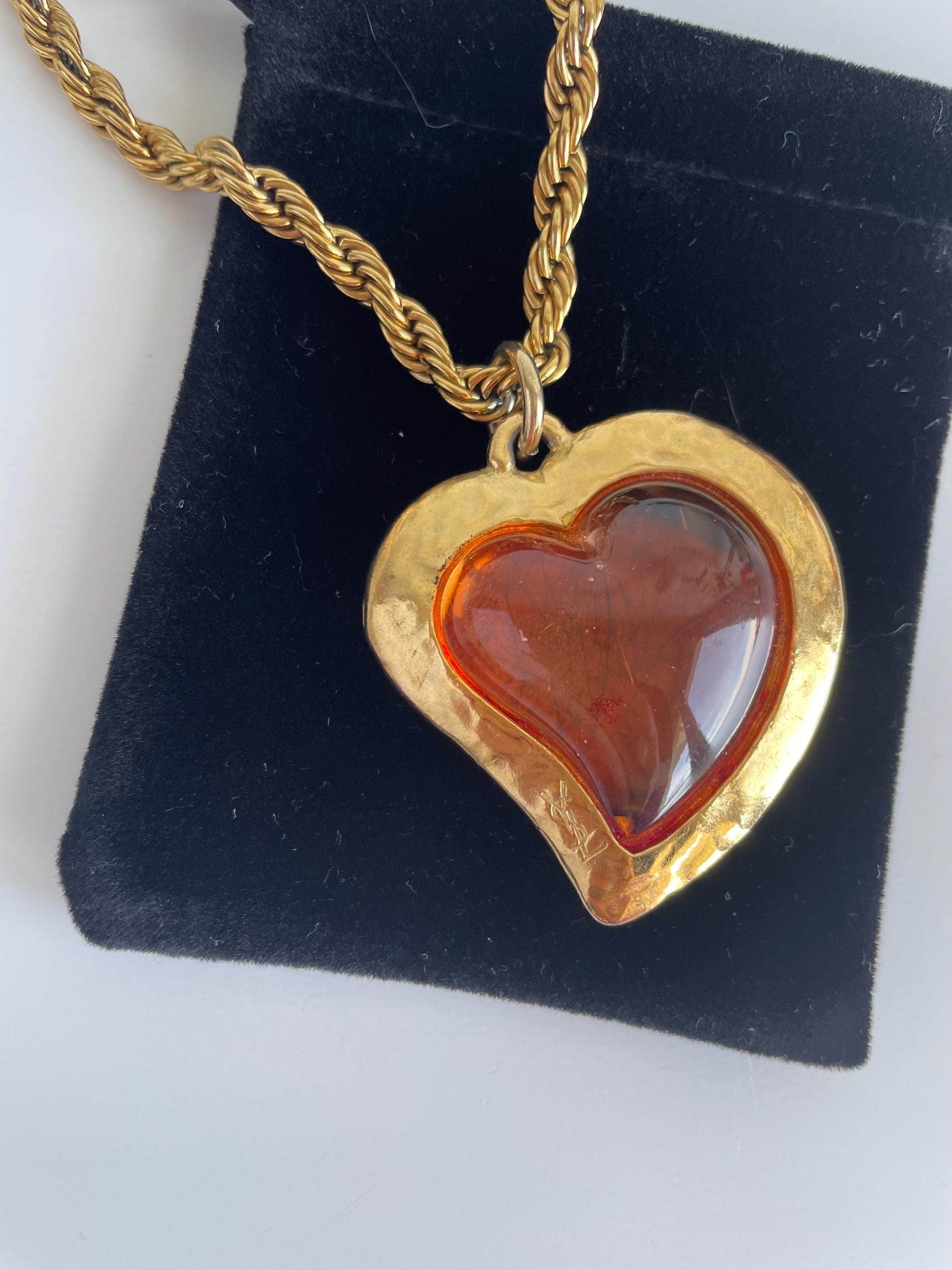 Saint laurent heart necklace - Etsy 日本