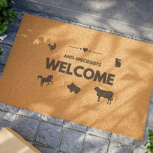 Anti-Speciesist Coconut Fiber Doormat