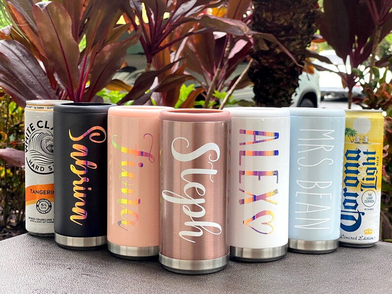 Personalized White Claw 12oz Slim Can Cooler Stainless Steel Etsy